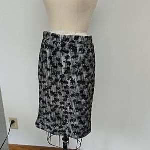 Black and White Patterned Women's Skirt